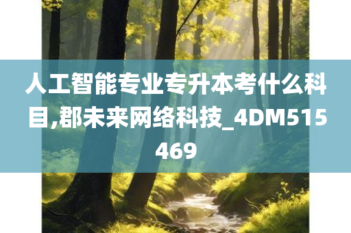 人工智能专业专升本考什么科目,郡未来网络科技_4DM515469