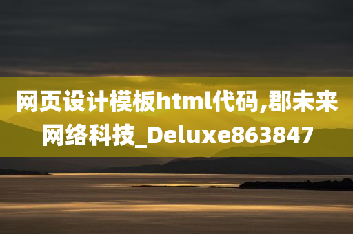 网页设计模板html代码,郡未来网络科技_Deluxe863847