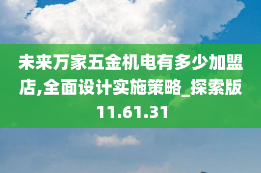 未来万家五金机电有多少加盟店,全面设计实施策略_探索版11.61.31