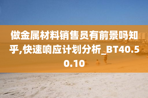 做金属材料销售员有前景吗知乎,快速响应计划分析_BT40.50.10