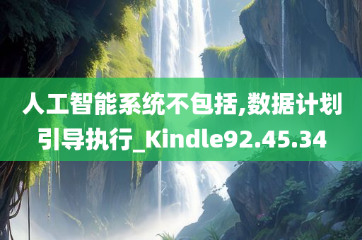 人工智能系统不包括,数据计划引导执行_Kindle92.45.34