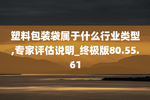 塑料包装袋属于什么行业类型,专家评估说明_终极版80.55.61