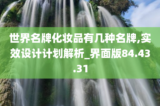 世界名牌化妆品有几种名牌,实效设计计划解析_界面版84.43.31