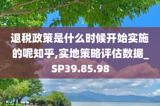 退税政策是什么时候开始实施的呢知乎,实地策略评估数据_SP39.85.98