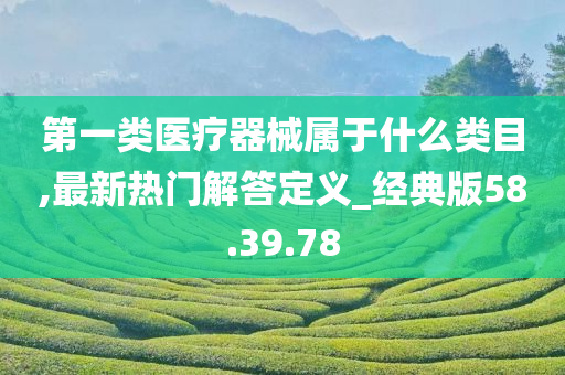 第一类医疗器械属于什么类目,最新热门解答定义_经典版58.39.78