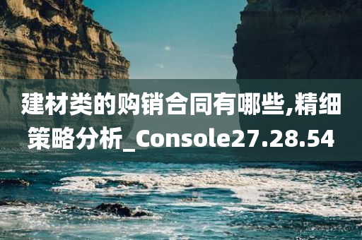 建材类的购销合同有哪些,精细策略分析_Console27.28.54