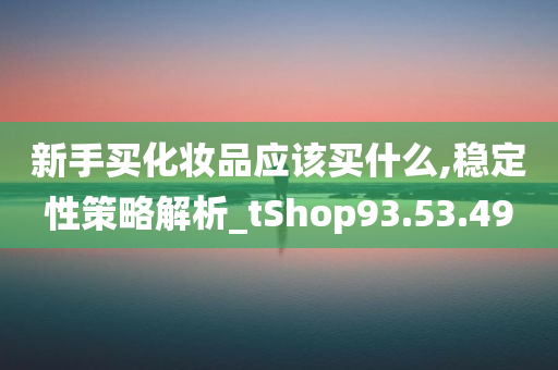 新手买化妆品应该买什么,稳定性策略解析_tShop93.53.49