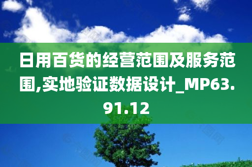 日用百货的经营范围及服务范围,实地验证数据设计_MP63.91.12