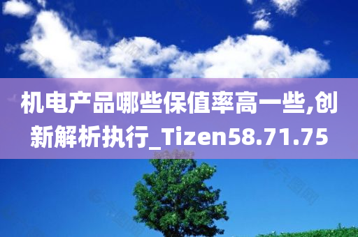 机电产品哪些保值率高一些,创新解析执行_Tizen58.71.75