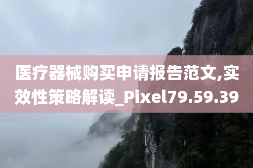 医疗器械购买申请报告范文,实效性策略解读_Pixel79.59.39