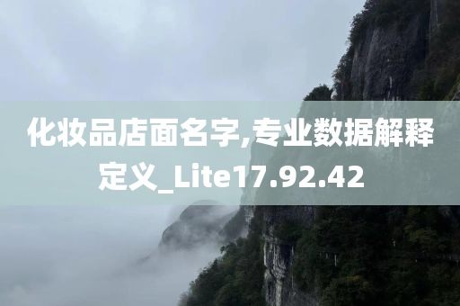 化妆品店面名字,专业数据解释定义_Lite17.92.42