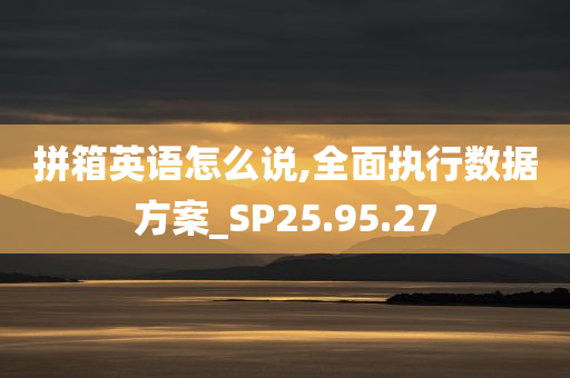 拼箱英语怎么说,全面执行数据方案_SP25.95.27