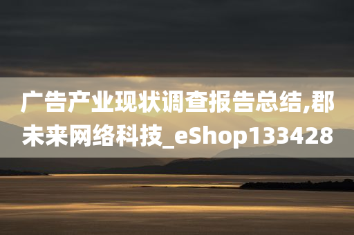 广告产业现状调查报告总结,郡未来网络科技_eShop133428