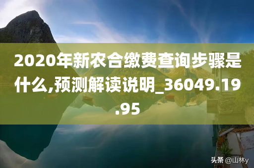 2020年新农合缴费查询步骤是什么,预测解读说明_36049.19.95