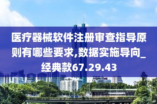 医疗器械软件注册审查指导原则有哪些要求,数据实施导向_经典款67.29.43