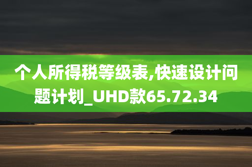 个人所得税等级表,快速设计问题计划_UHD款65.72.34