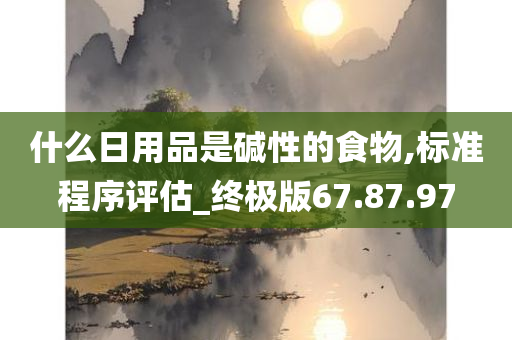 什么日用品是碱性的食物,标准程序评估_终极版67.87.97