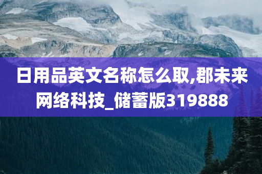 日用品英文名称怎么取,郡未来网络科技_储蓄版319888