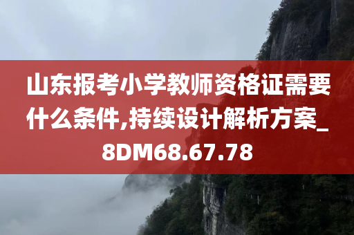 山东报考小学教师资格证需要什么条件,持续设计解析方案_8DM68.67.78