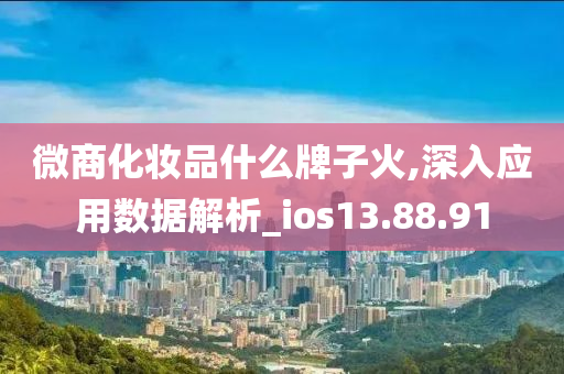 微商化妆品什么牌子火,深入应用数据解析_ios13.88.91