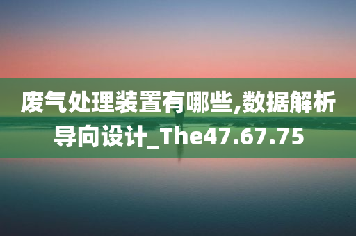 废气处理装置有哪些,数据解析导向设计_The47.67.75