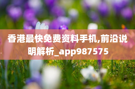 香港最快免费资料手机,前沿说明解析_app987575