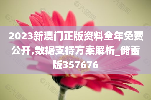 2023新澳门正版资料全年免费公开,数据支持方案解析_储蓄版357676