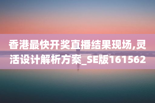 香港最快开奖直播结果现场,灵活设计解析方案_SE版161562