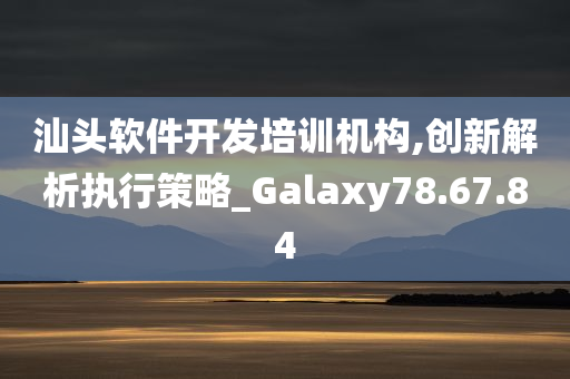 汕头软件开发培训机构,创新解析执行策略_Galaxy78.67.84