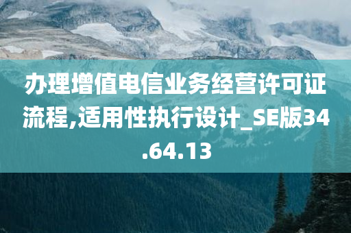 办理增值电信业务经营许可证流程,适用性执行设计_SE版34.64.13