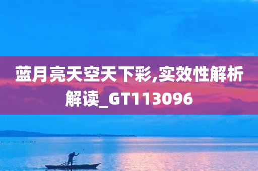 蓝月亮天空天下彩,实效性解析解读_GT113096