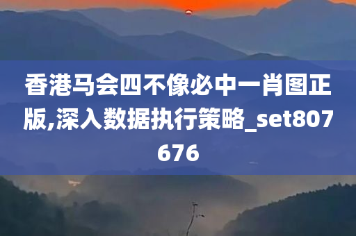 香港马会四不像必中一肖图正版,深入数据执行策略_set807676