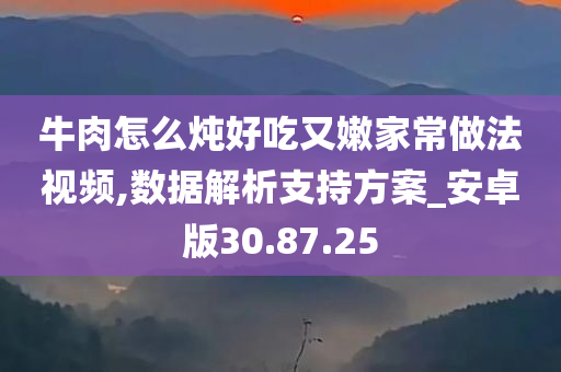 牛肉怎么炖好吃又嫩家常做法视频,数据解析支持方案_安卓版30.87.25