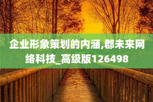 企业形象策划的内涵,郡未来网络科技_高级版126498