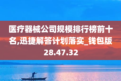 医疗器械公司规模排行榜前十名,迅捷解答计划落实_钱包版28.47.32