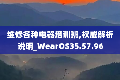 维修各种电器培训班,权威解析说明_WearOS35.57.96