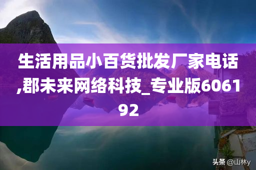 生活用品小百货批发厂家电话,郡未来网络科技_专业版606192