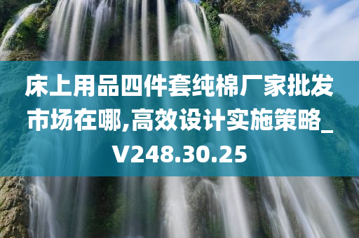 床上用品四件套纯棉厂家批发市场在哪,高效设计实施策略_V248.30.25