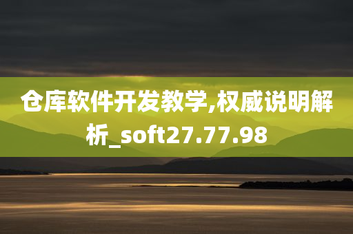 仓库软件开发教学,权威说明解析_soft27.77.98