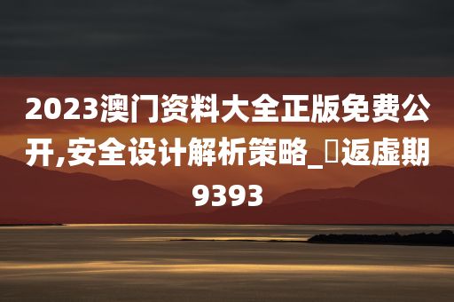 2023澳门资料大全正版免费公开,安全设计解析策略_‌返虚期9393