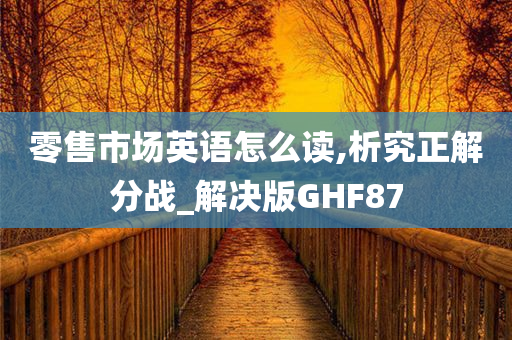 零售市场英语怎么读,析究正解分战_解决版GHF87