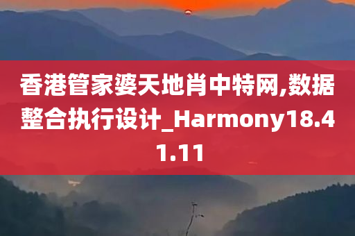 香港管家婆天地肖中特网,数据整合执行设计_Harmony18.41.11