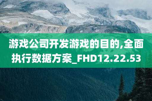 游戏公司开发游戏的目的,全面执行数据方案_FHD12.22.53