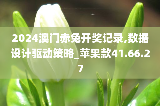 2024澳门赤兔开奖记录,数据设计驱动策略_苹果款41.66.27