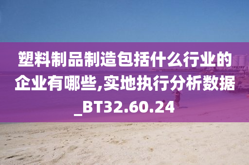 塑料制品制造包括什么行业的企业有哪些,实地执行分析数据_BT32.60.24