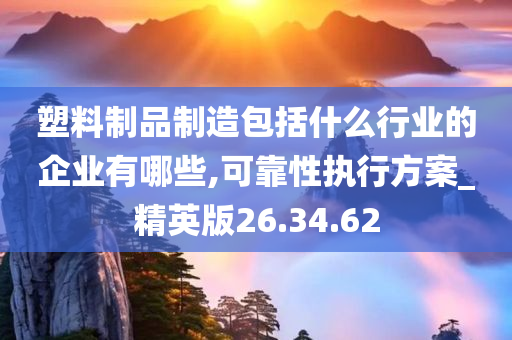 塑料制品制造包括什么行业的企业有哪些,可靠性执行方案_精英版26.34.62