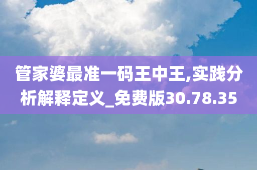 管家婆最准一码王中王,实践分析解释定义_免费版30.78.35