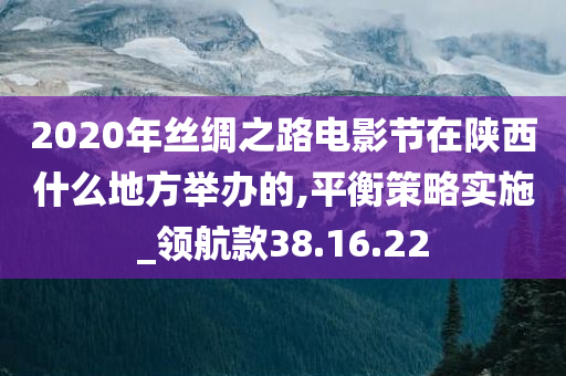 2020年丝绸之路电影节在陕西什么地方举办的,平衡策略实施_领航款38.16.22