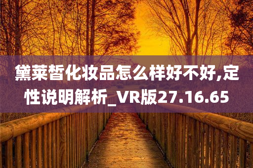 黛莱皙化妆品怎么样好不好,定性说明解析_VR版27.16.65