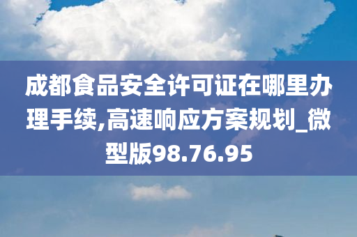 成都食品安全许可证在哪里办理手续,高速响应方案规划_微型版98.76.95